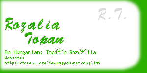 rozalia topan business card